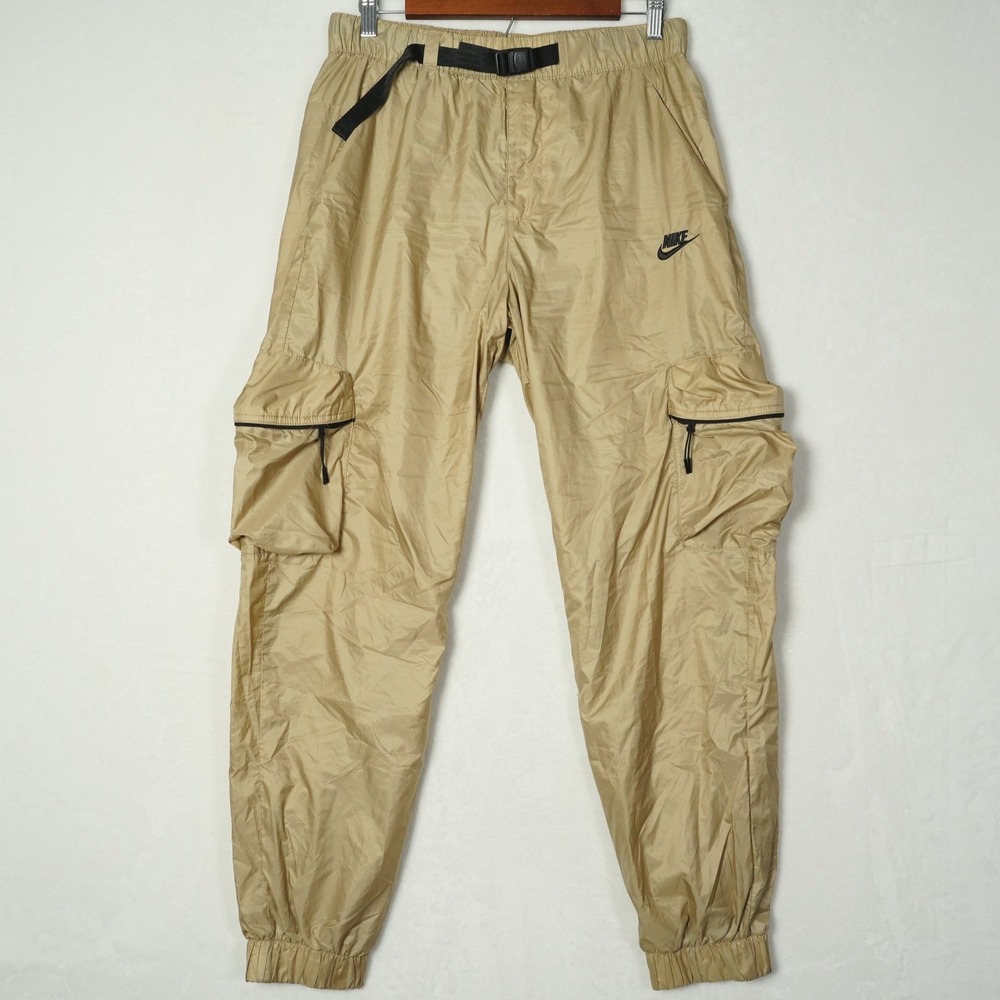 Nike Sportswear Woven Cargo Pants Khaki Tan FB7911-247 Mens Small Joggers
